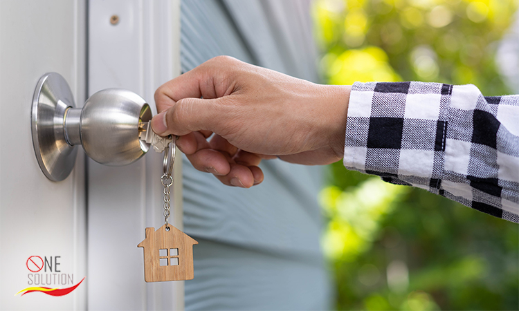 Secure every door and window before leaving
